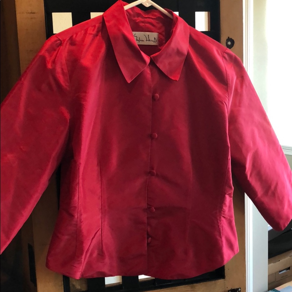 Sylvia Heisel 100% silk shirt jacket